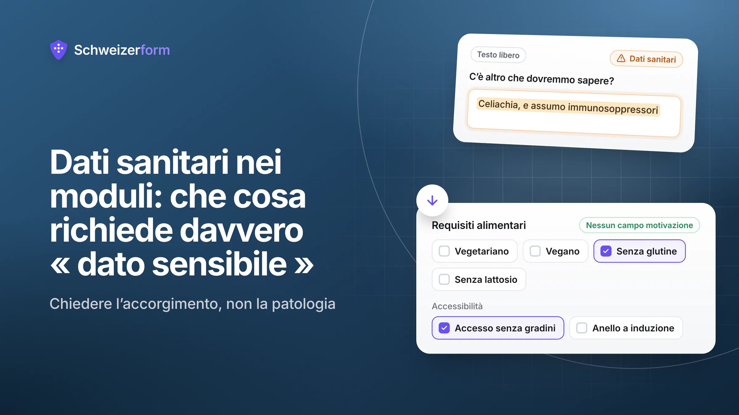 Dati sanitari nei moduli: che cosa richiede davvero « dato sensibile »