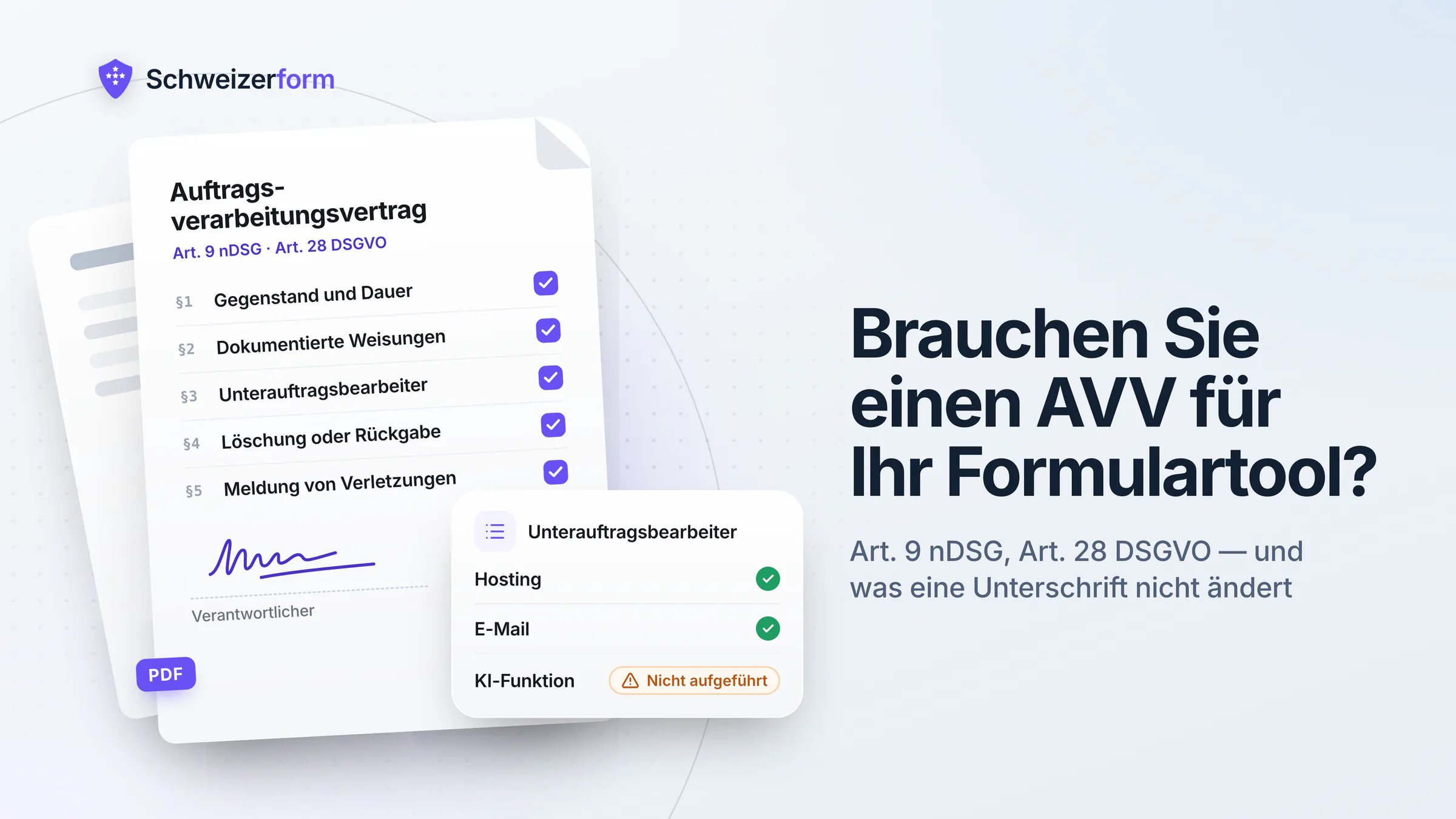 Brauchen Sie einen AVV für Ihr Formular-Tool?