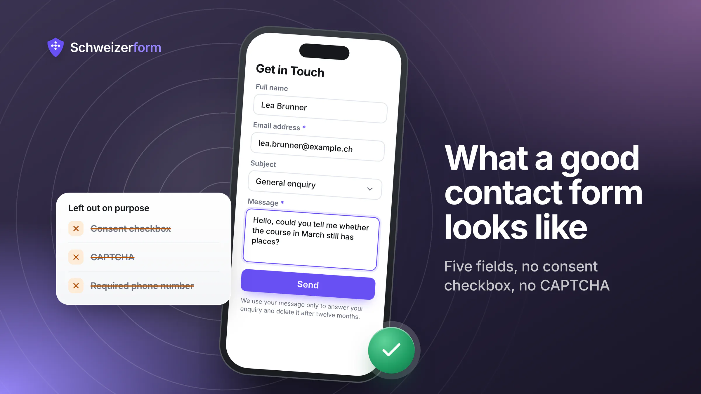 What a Good Contact Form Looks Like — Design, Fields and Privacy