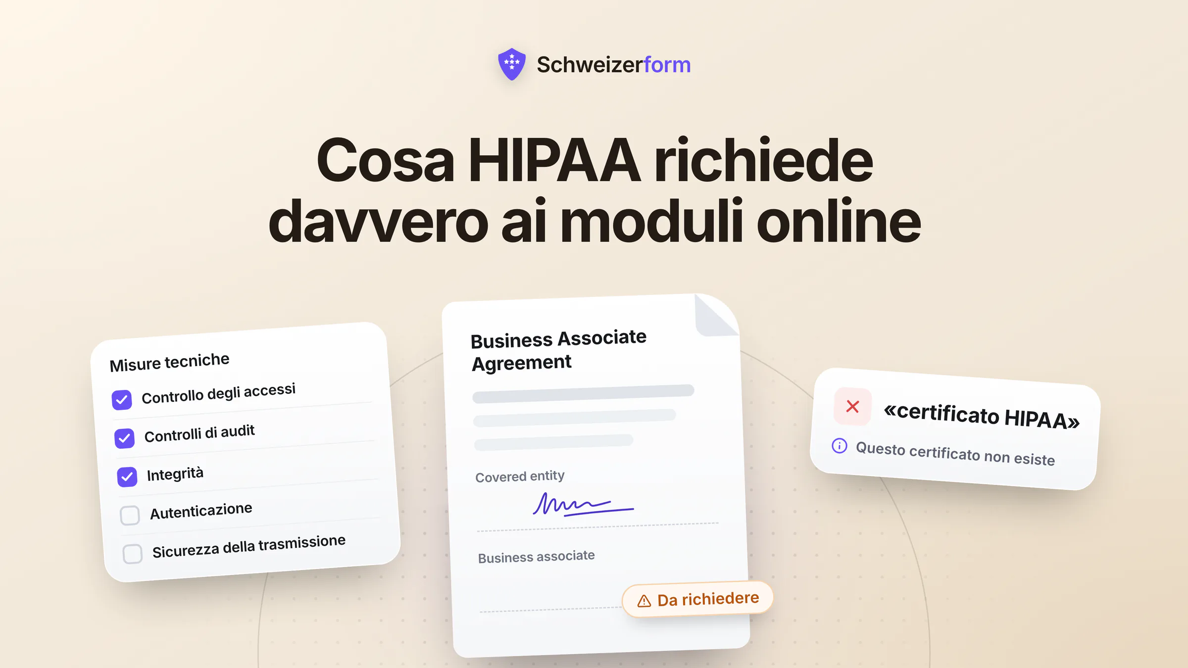 Raccolta moduli conforme HIPAA