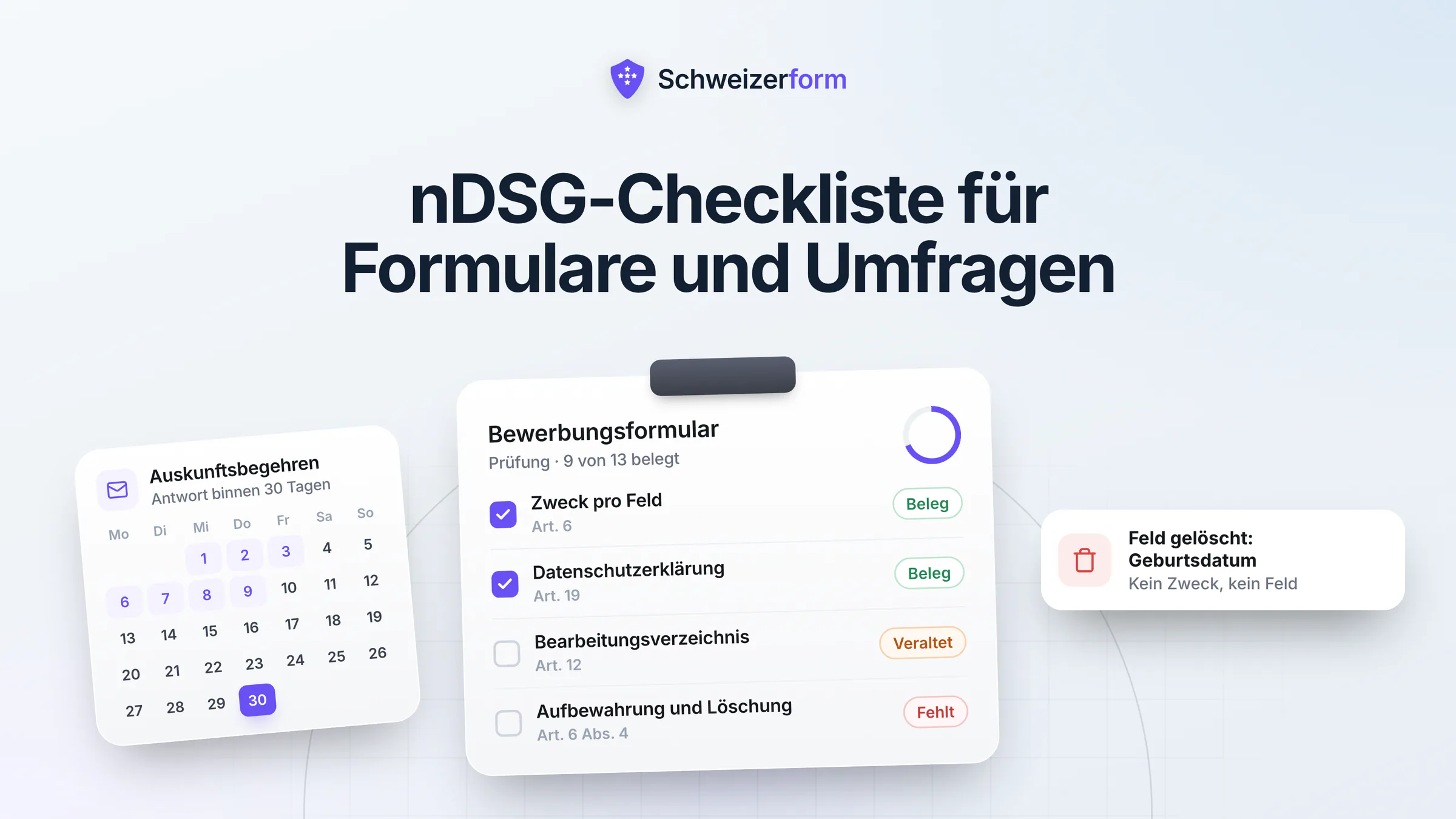 nDSG-Checkliste für Formulare und Umfragen