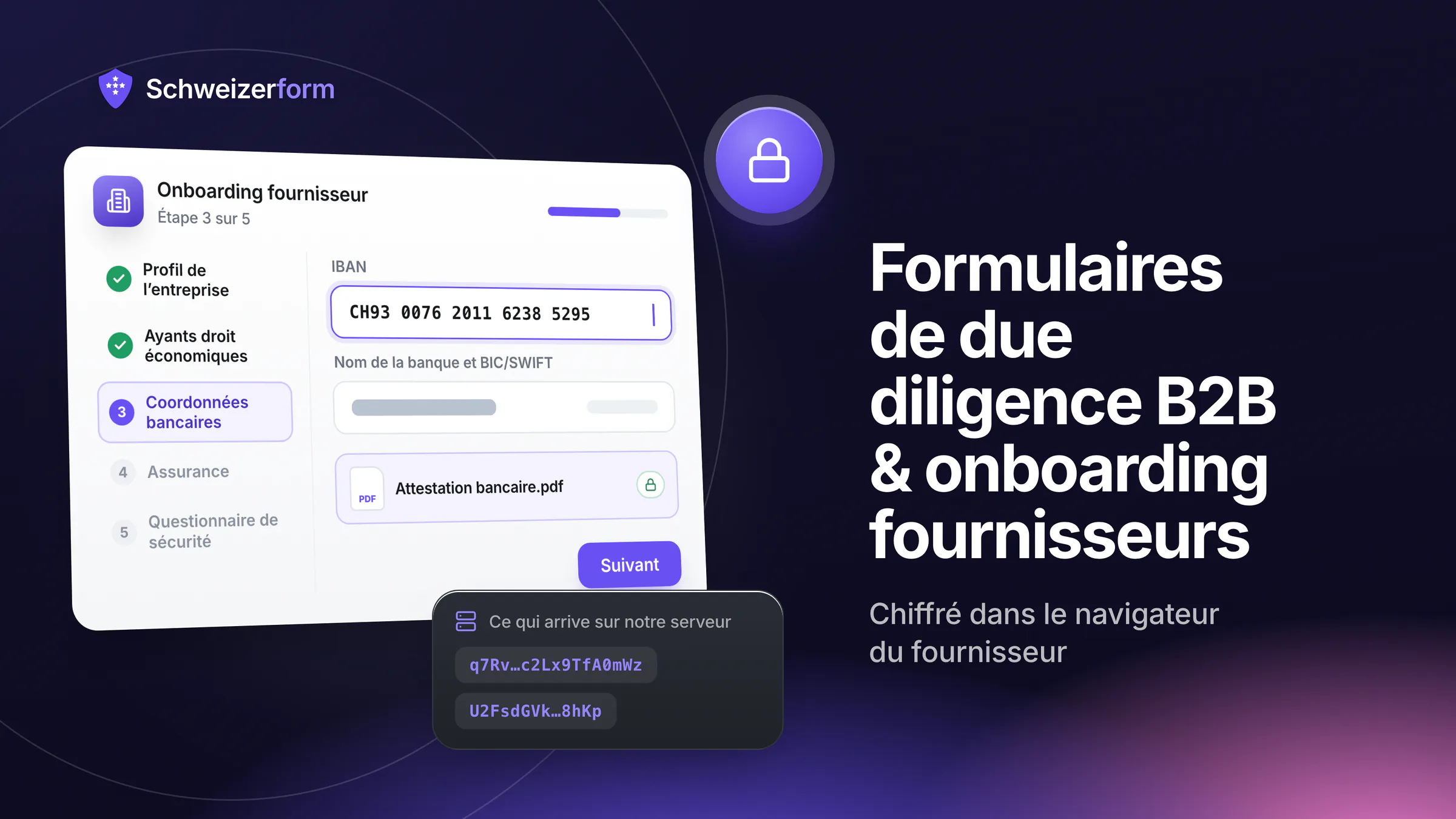 Formulaires de due diligence B2B & onboarding fournisseurs