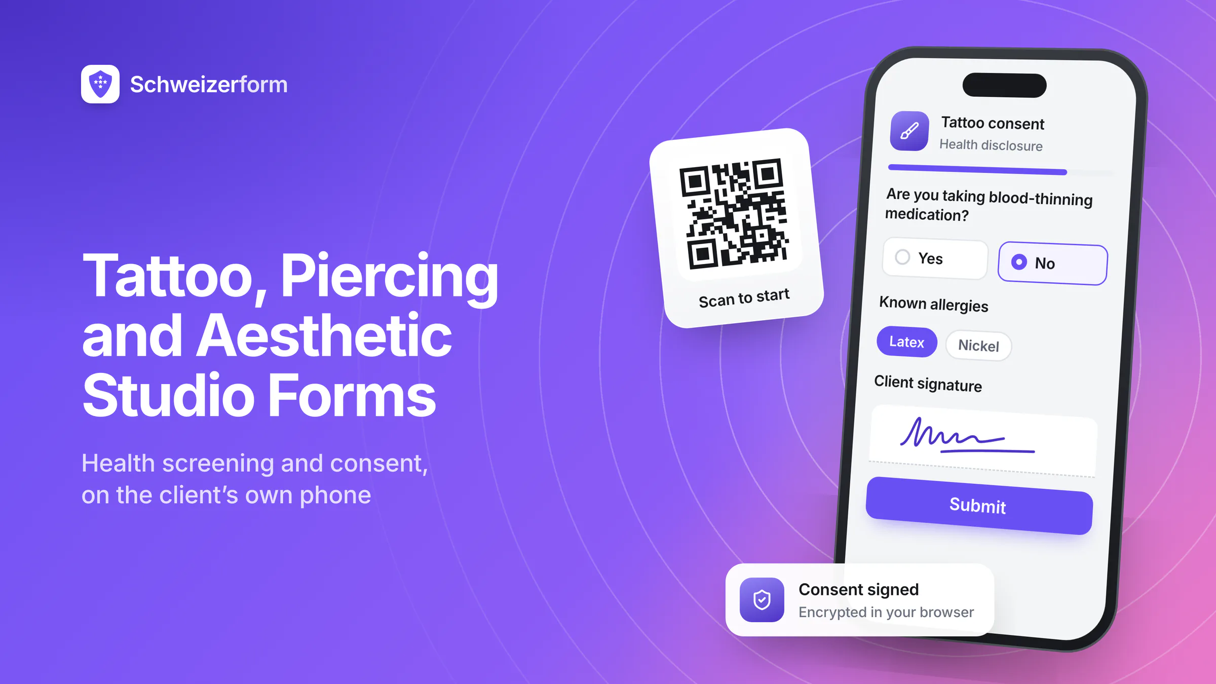 Tattoo, Piercing and Aesthetic Studio Forms