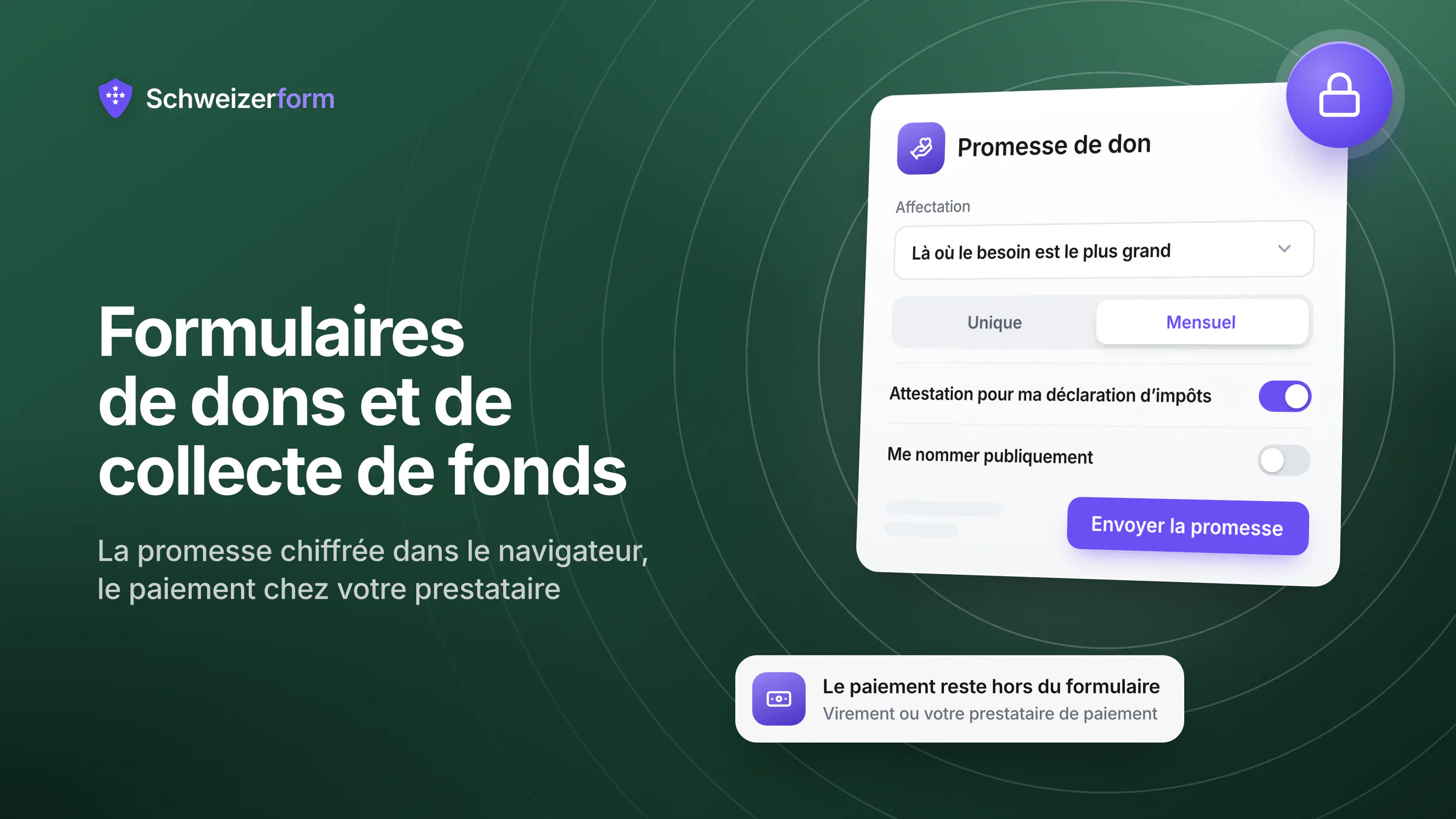 Formulaires de dons et de collecte de fonds