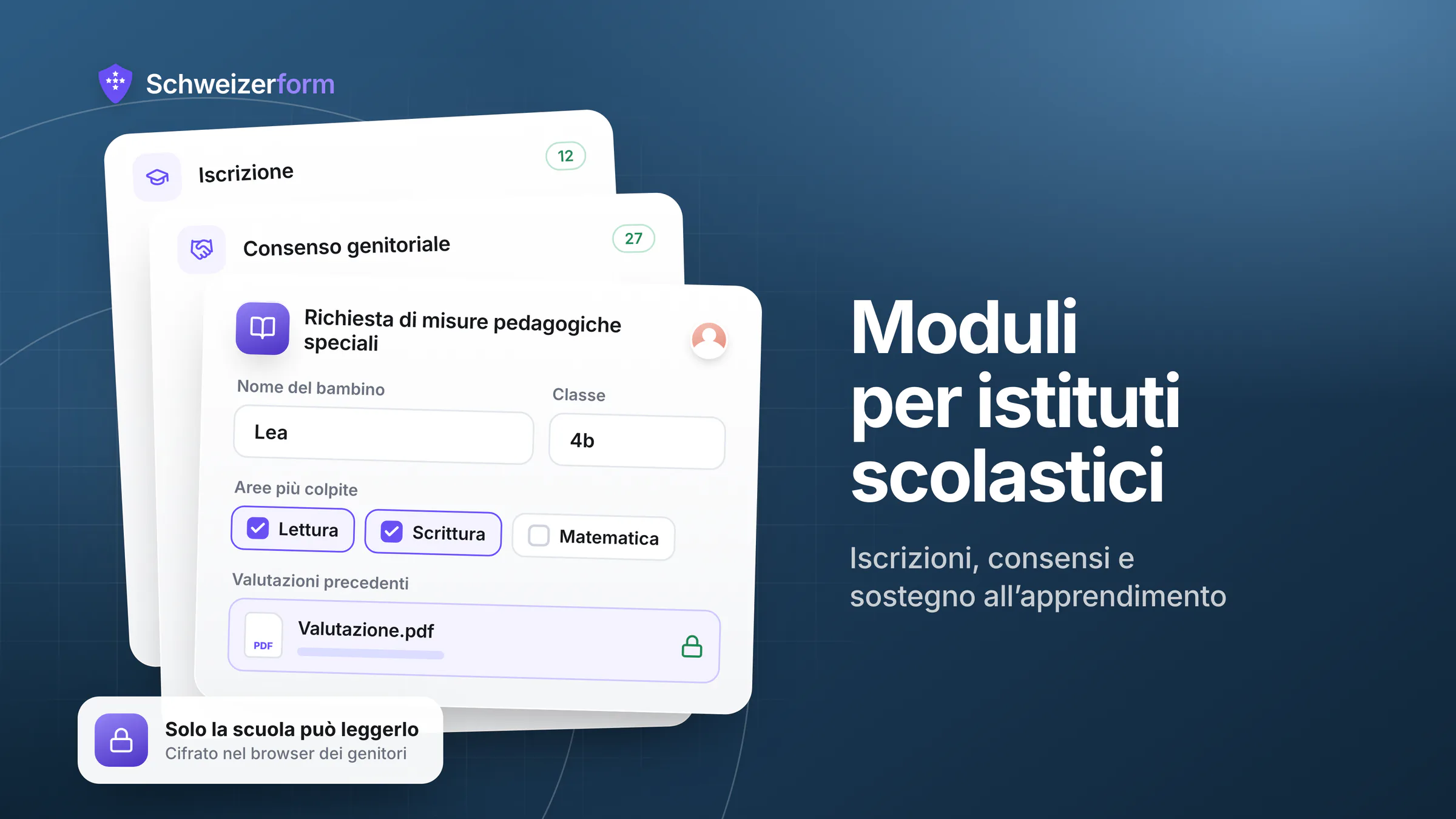 Moduli per istituti scolastici