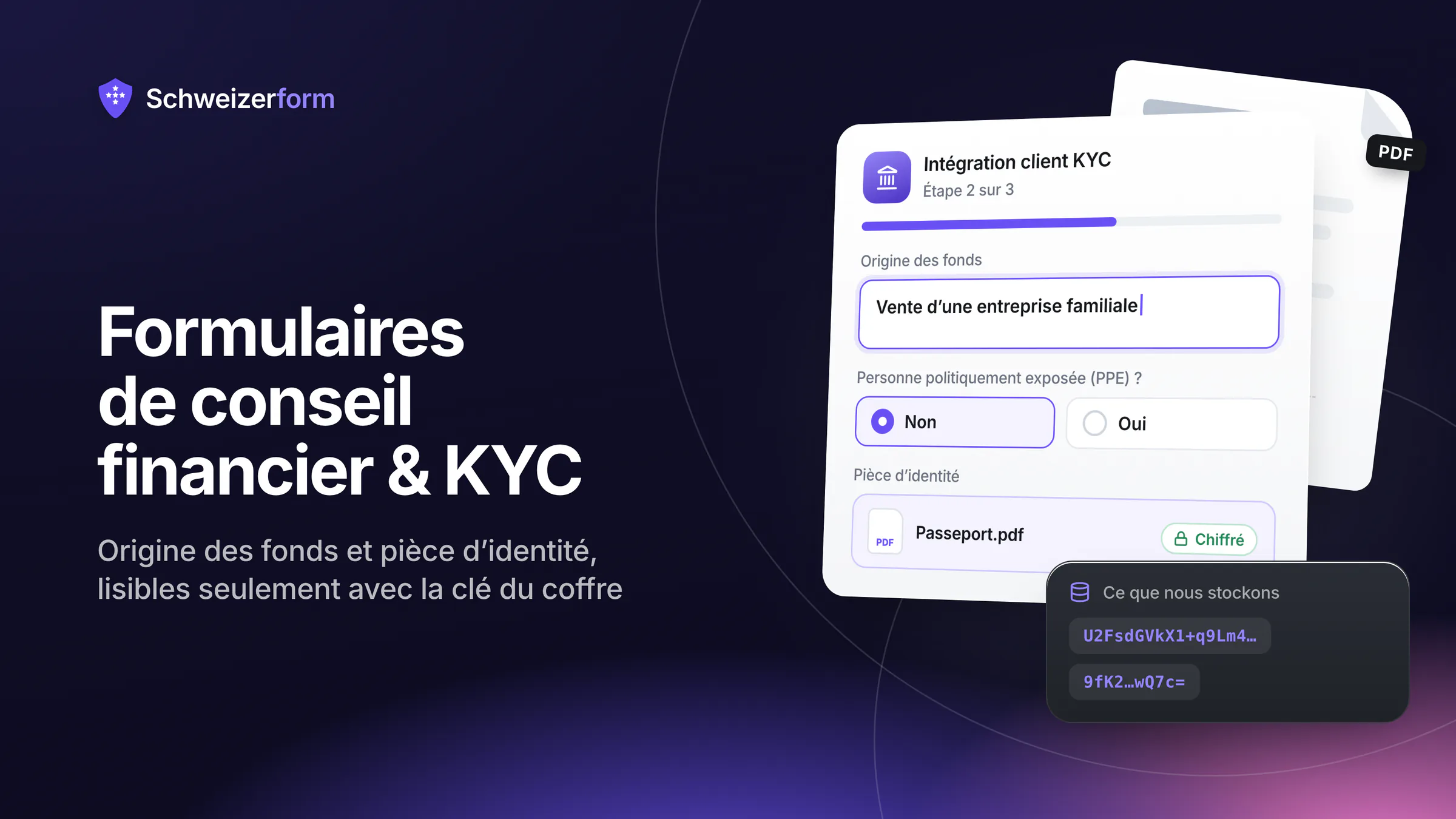 Formulaires de conseil financier & KYC