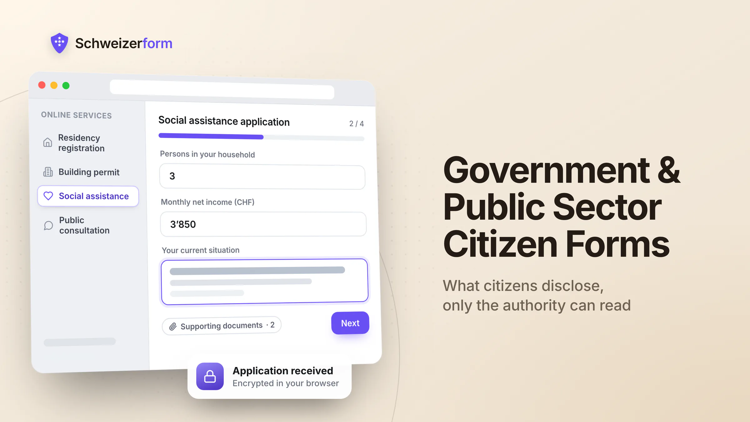 Government & Public Sector Citizen Forms