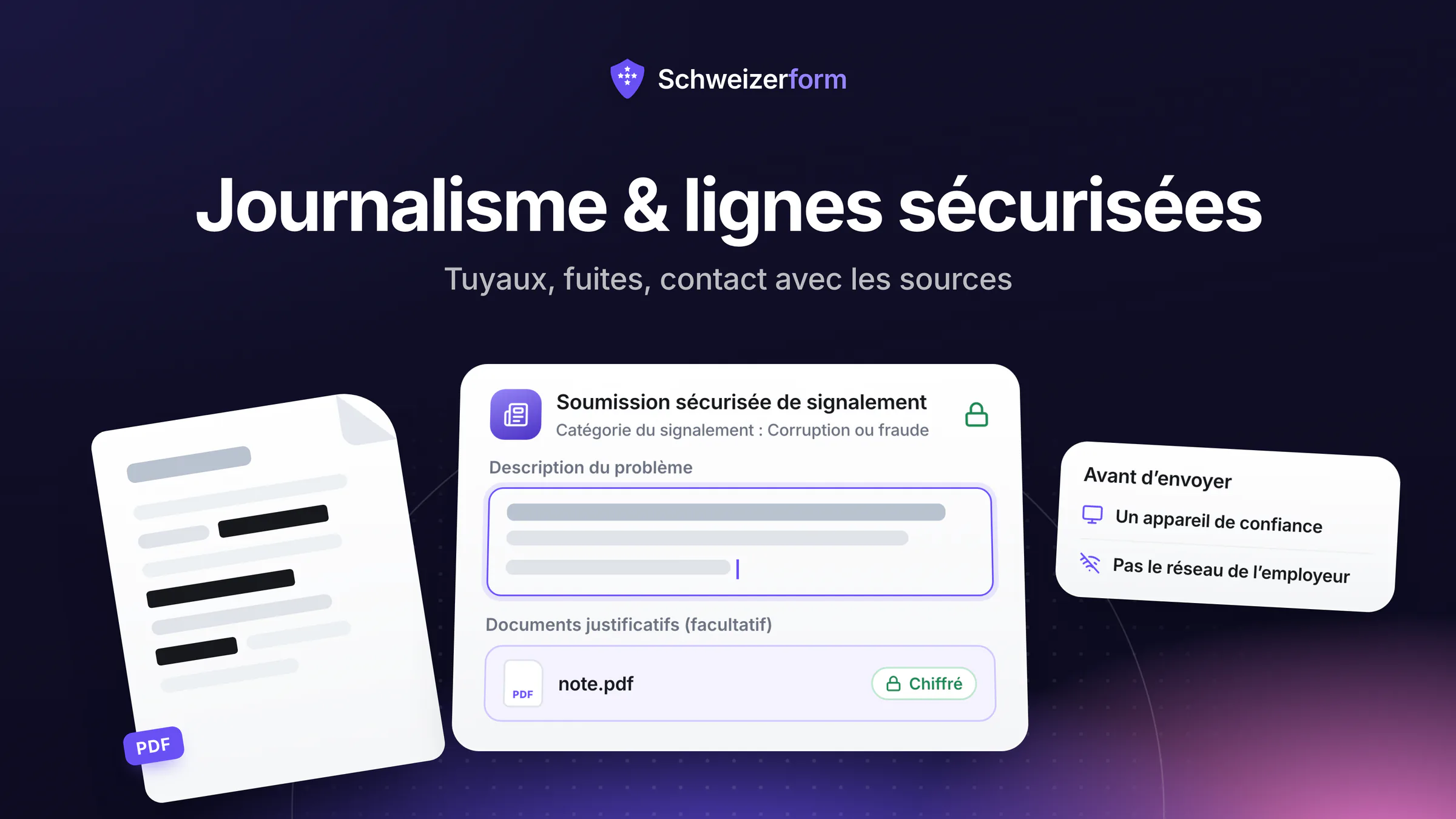 Journalisme & lignes sécurisées