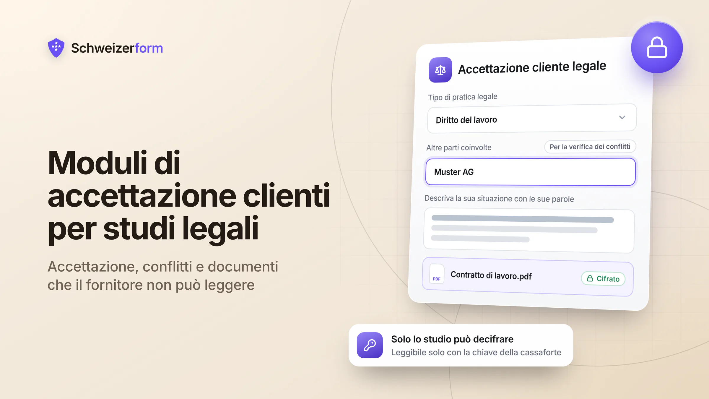 Moduli di accettazione clienti per studi legali
