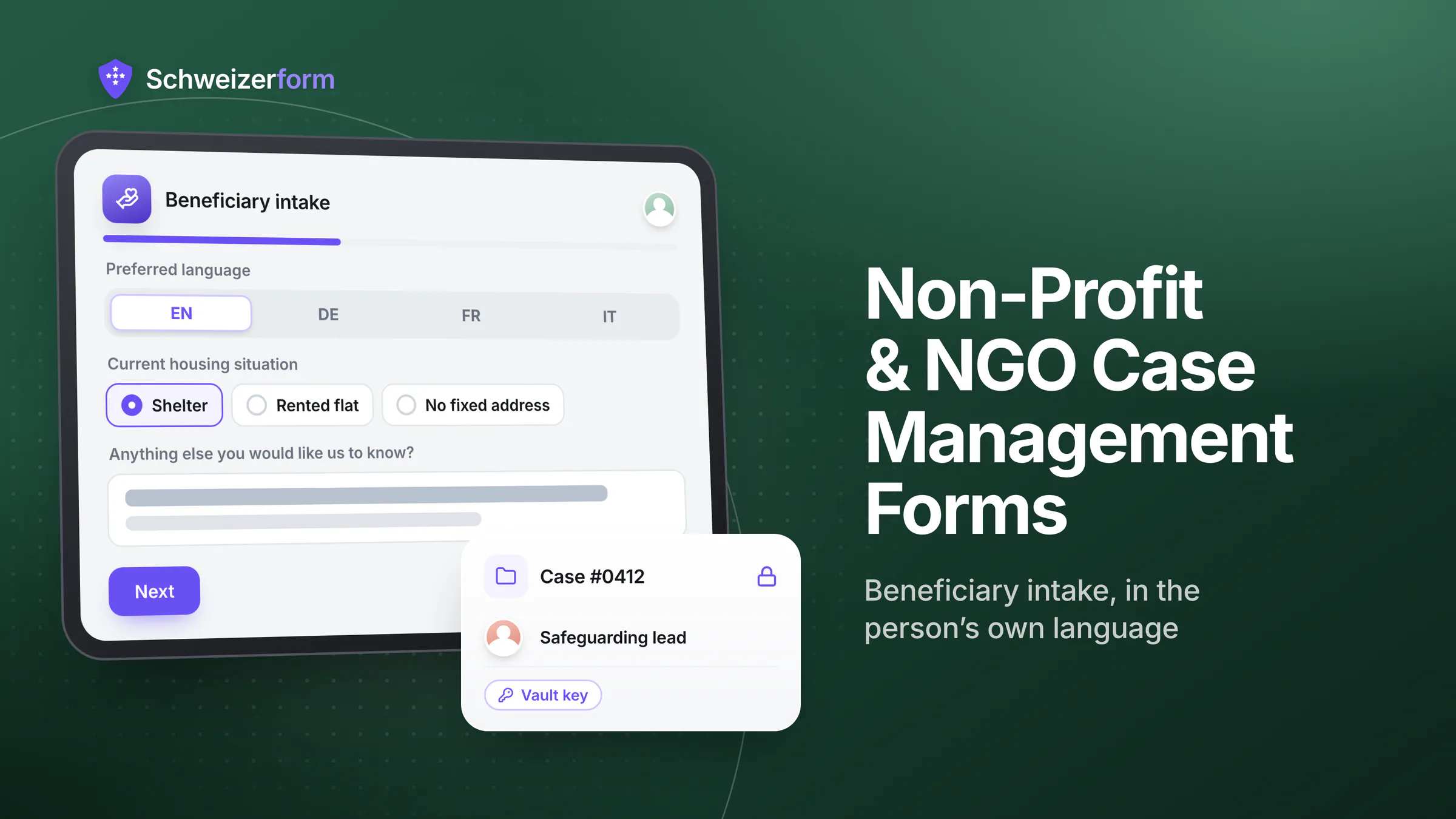 Non-Profit & NGO Case Management Forms