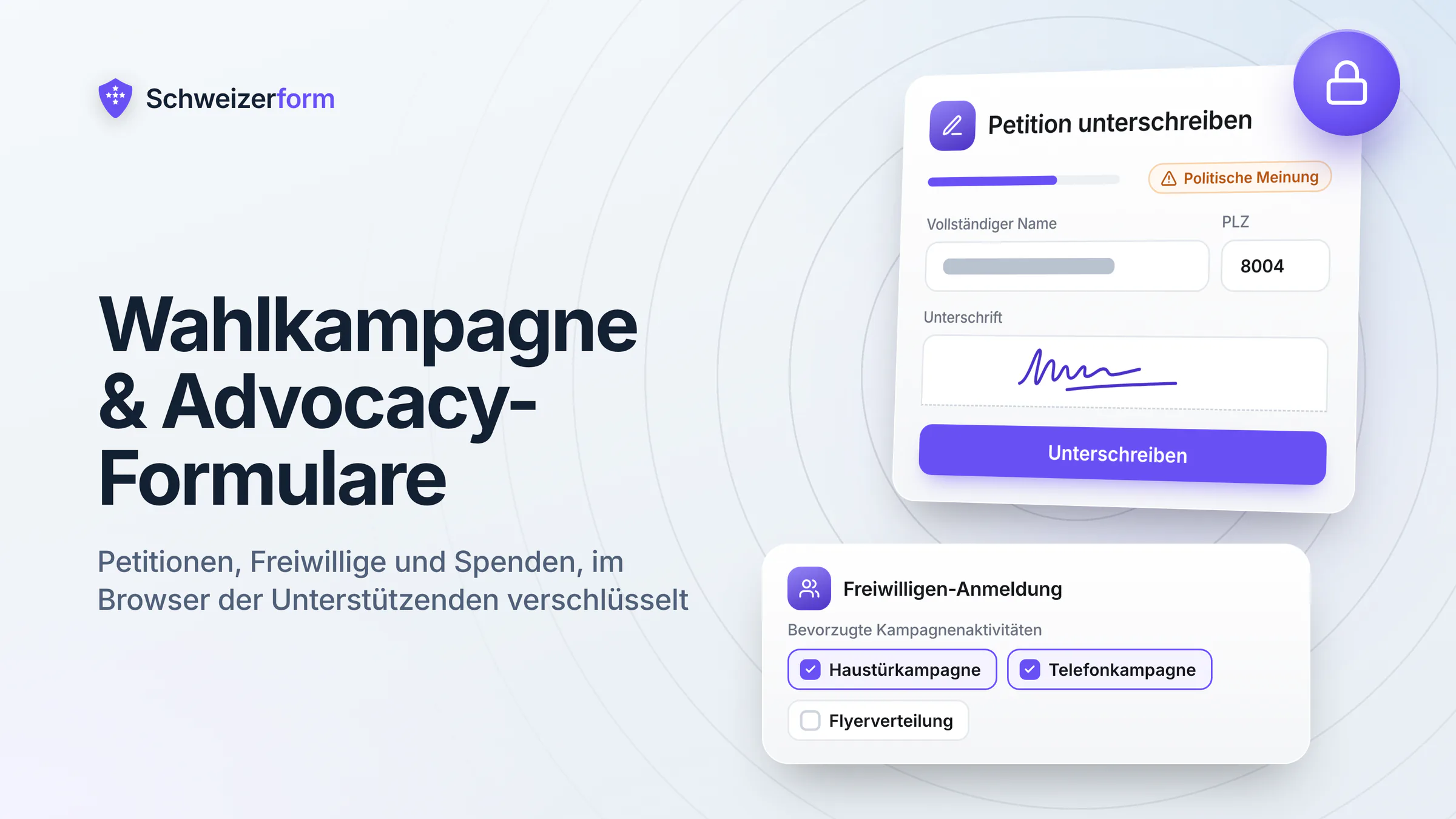 Wahlkampagne & Advocacy-Formulare