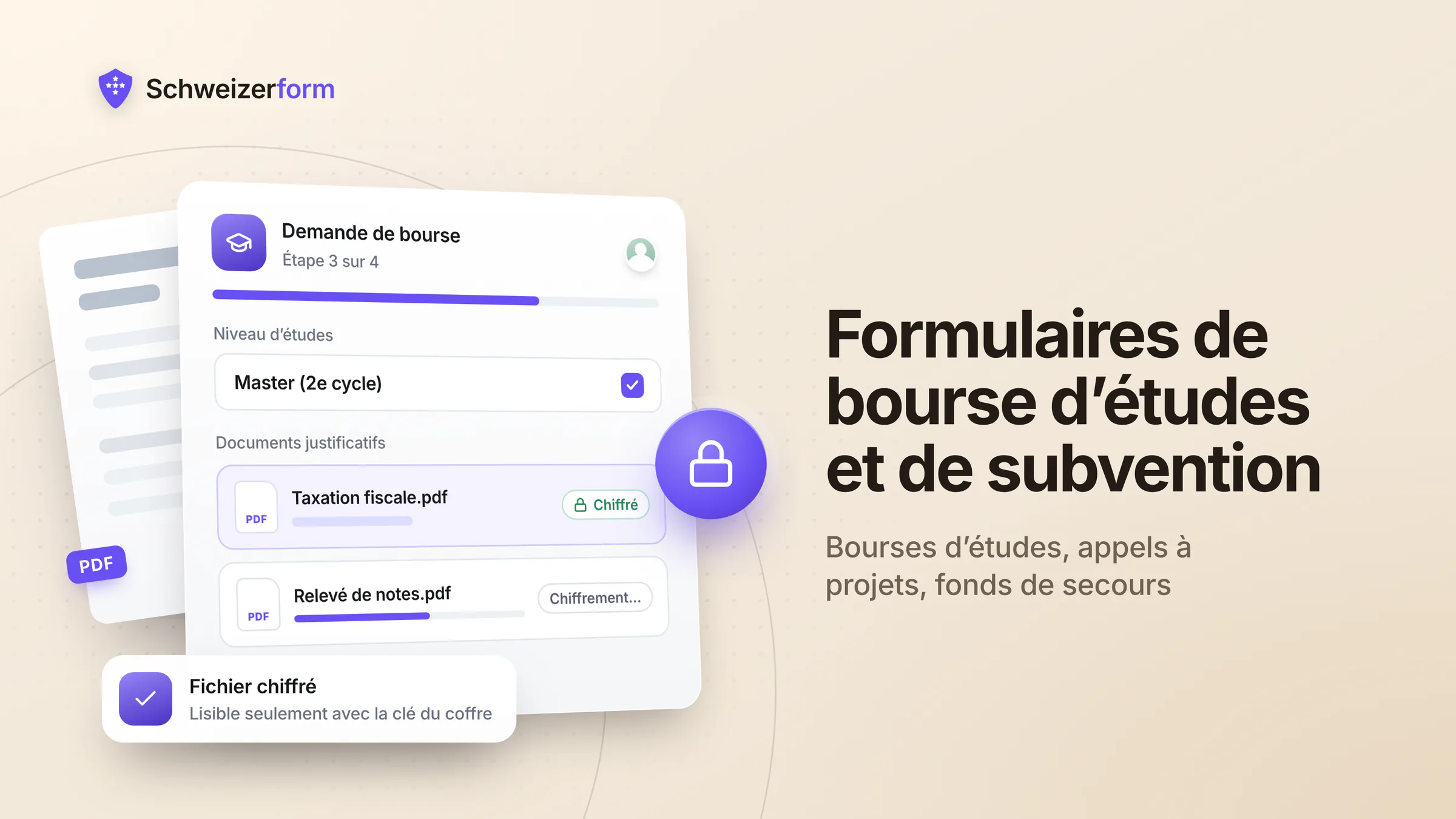 Formulaires de demande de bourse d'études et de subvention