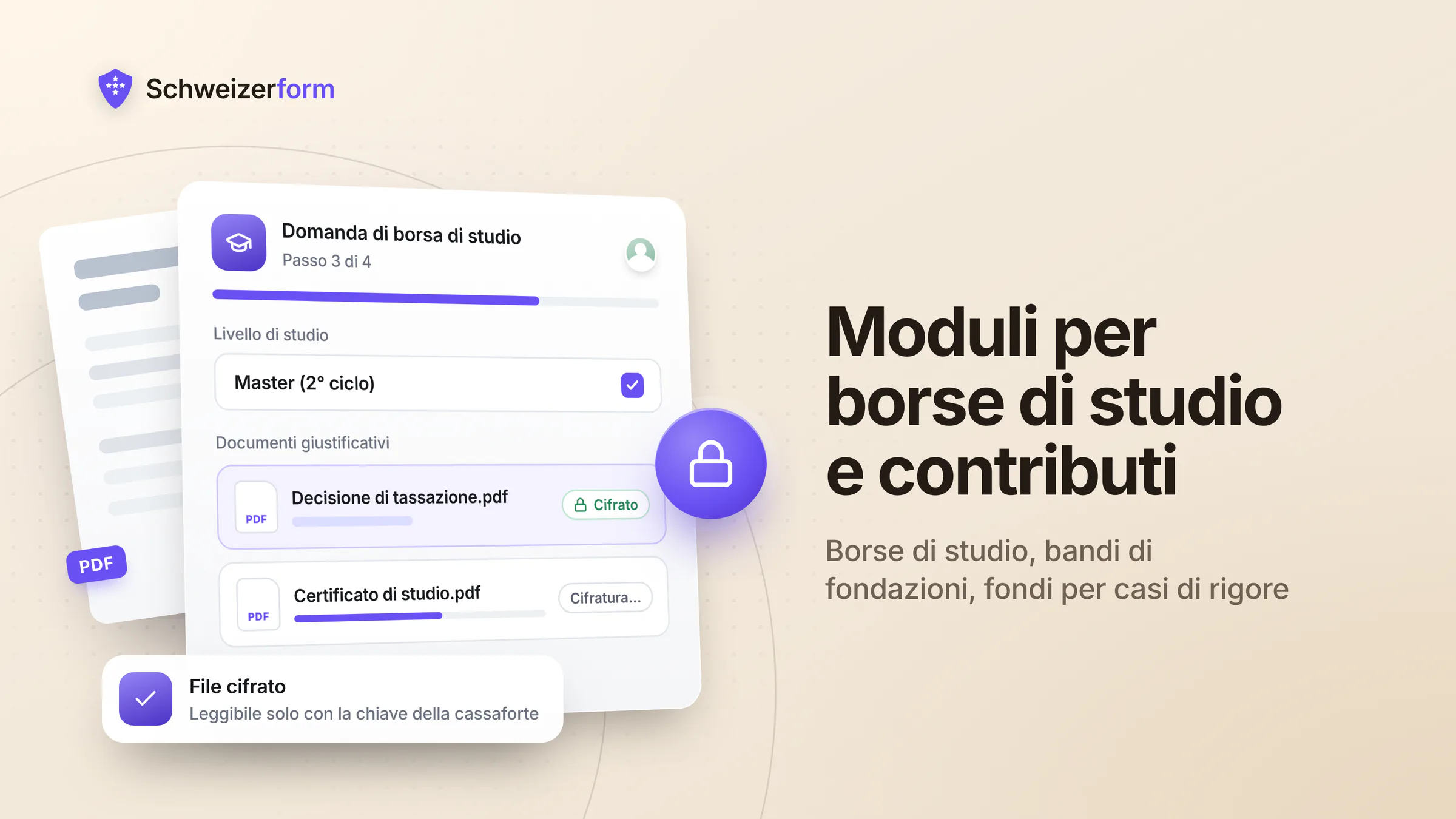 Moduli per domande di borsa di studio e di contributo