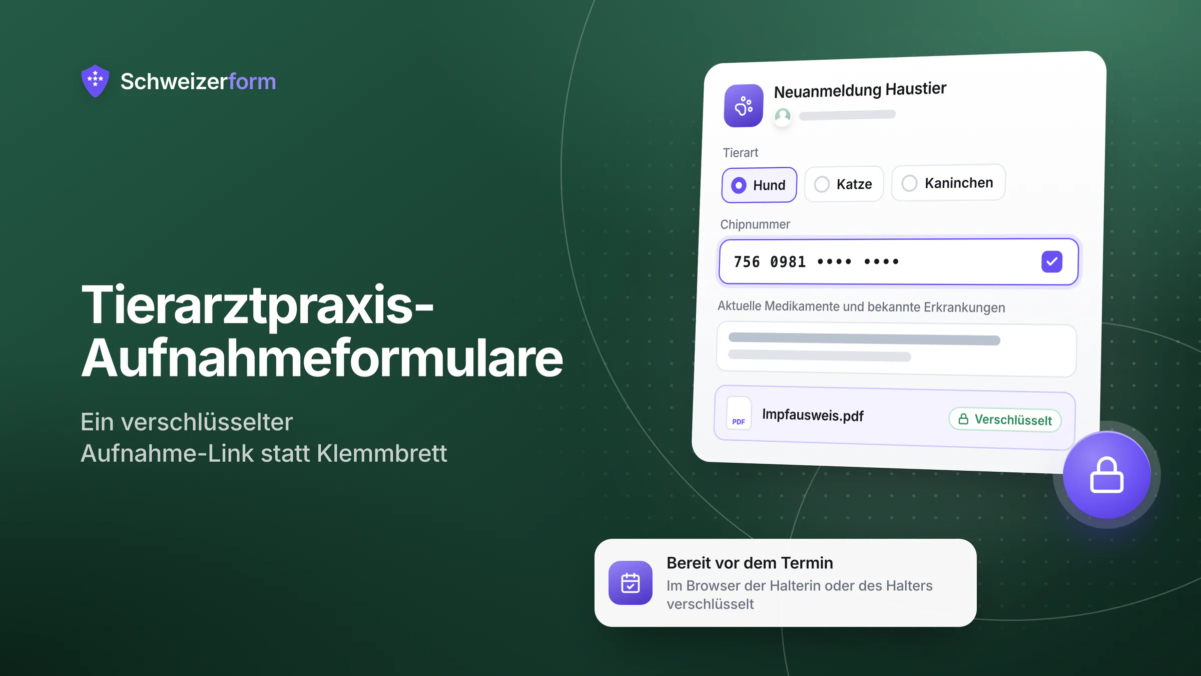 Tierarztpraxis-Aufnahmeformulare